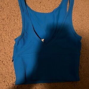 Lululemon Athletica Vibrant Blue Ribbed Tank
